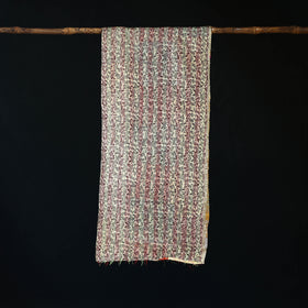 Bengal Kantha Handwork Patchwork Reversible Silk Stole 340