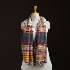 Orissa Tribal Kapadaganda Hand Embroidered Pure Handwoven Cotton Stole 25