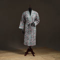 Sanganeri Hand Block Print Waffle Weave Cotton Bath Robe 19