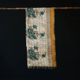 Bengal Kantha Handwork Patchwork Reversible Silk Stole 339