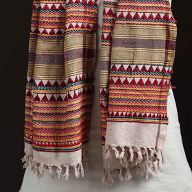 Orissa Tribal Kapadaganda Hand Embroidered Pure Handwoven Cotton Stole 26