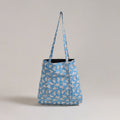 Blue - Eco-Friendly Handmade Cotton Jhola Tote Bag 08