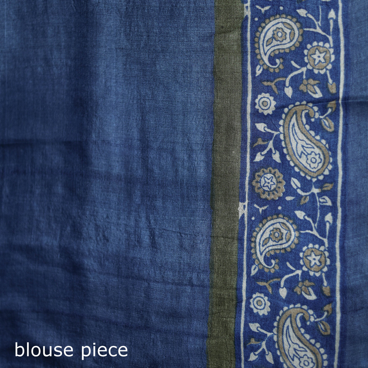 Tussar Silk Pure Handloom Saree in Bengal Hand Block Prints 01