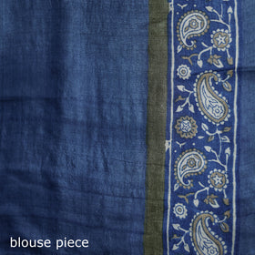 Tussar Silk Pure Handloom Saree in Bengal Hand Block Prints 01