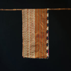 Bengal Kantha Handwork Patchwork Reversible Silk Stole 337