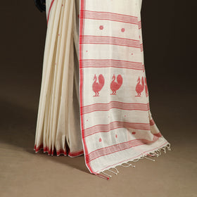 Phulia Jamdani Pure Handloom Cotton Saree with Tassels (Count 92/60) 32