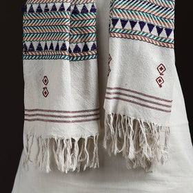 Orissa Tribal Kapadaganda Hand Embroidered Pure Handwoven Cotton Stole 29