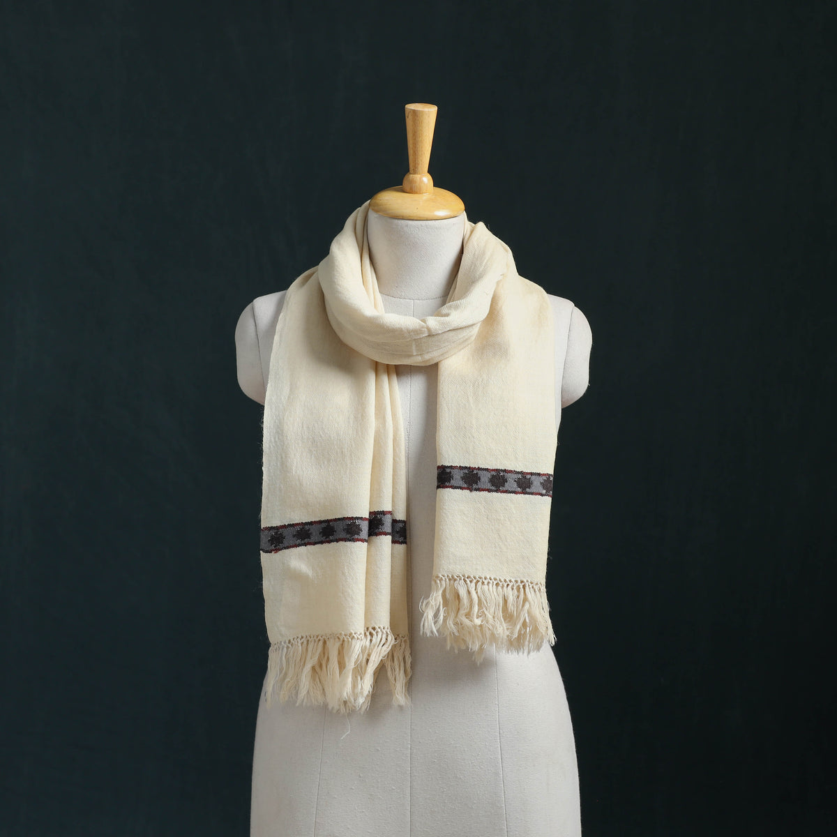 Ladakh Pure Handwoven Sheep Merino Wool Stole 06
