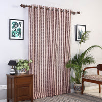 Multicolor - Multicolour - Sanganeri Block Printed Cotton Door Curtain (7 x 3 Feet) (Single Piece)