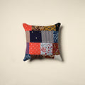 Multicolor Handcrafted Cotton Patchwork Cushion Cover