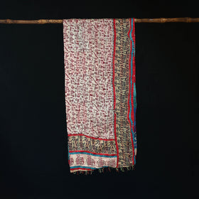 Bengal Kantha Handwork Patchwork Reversible Silk Stole 334