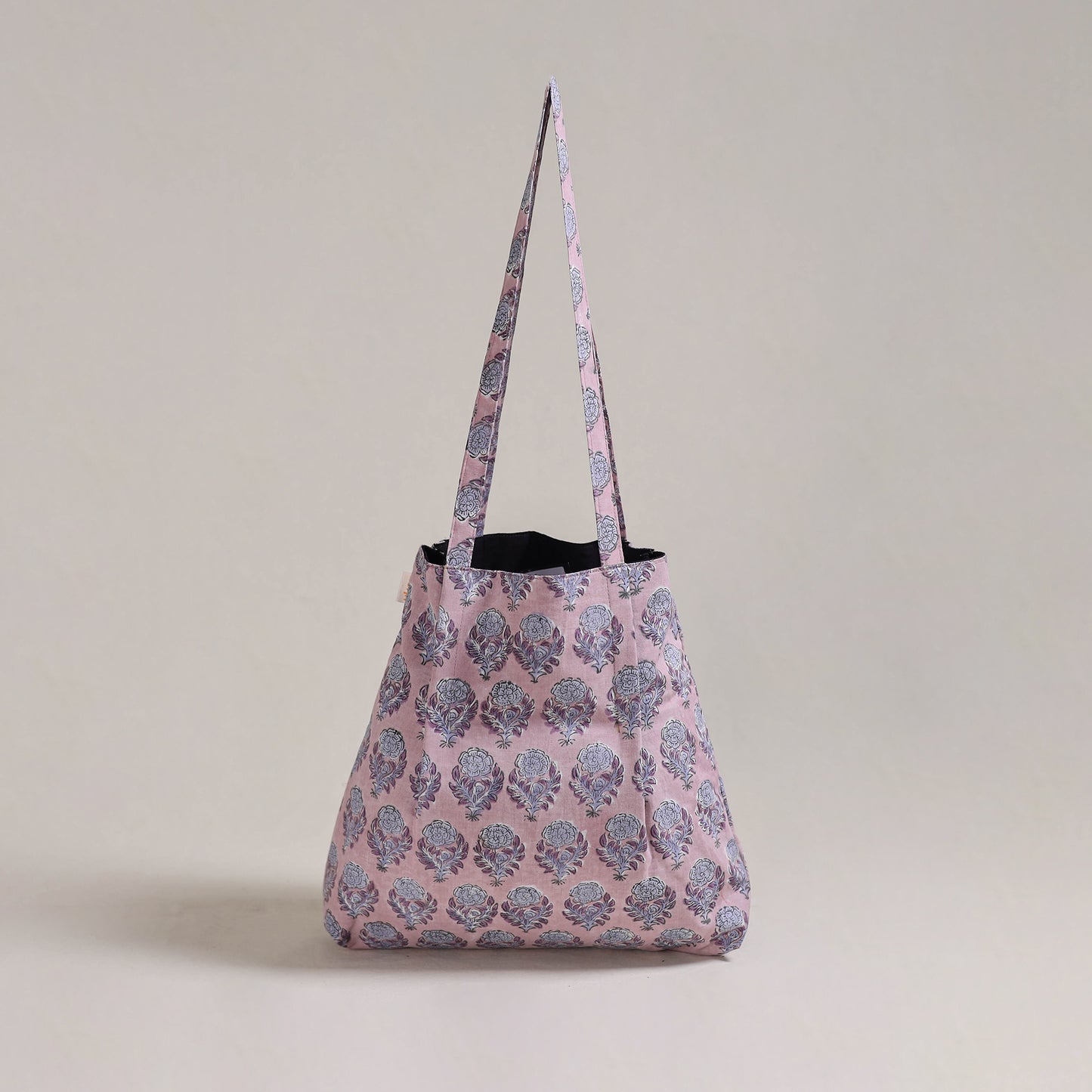 Pink - Eco-Friendly Handmade Cotton Jhola Tote Bag 09