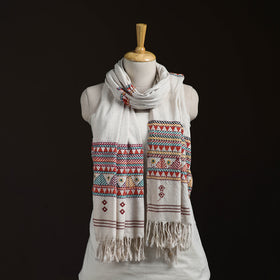 Orissa Tribal Kapadaganda Hand Embroidered Pure Handwoven Cotton Stole 31