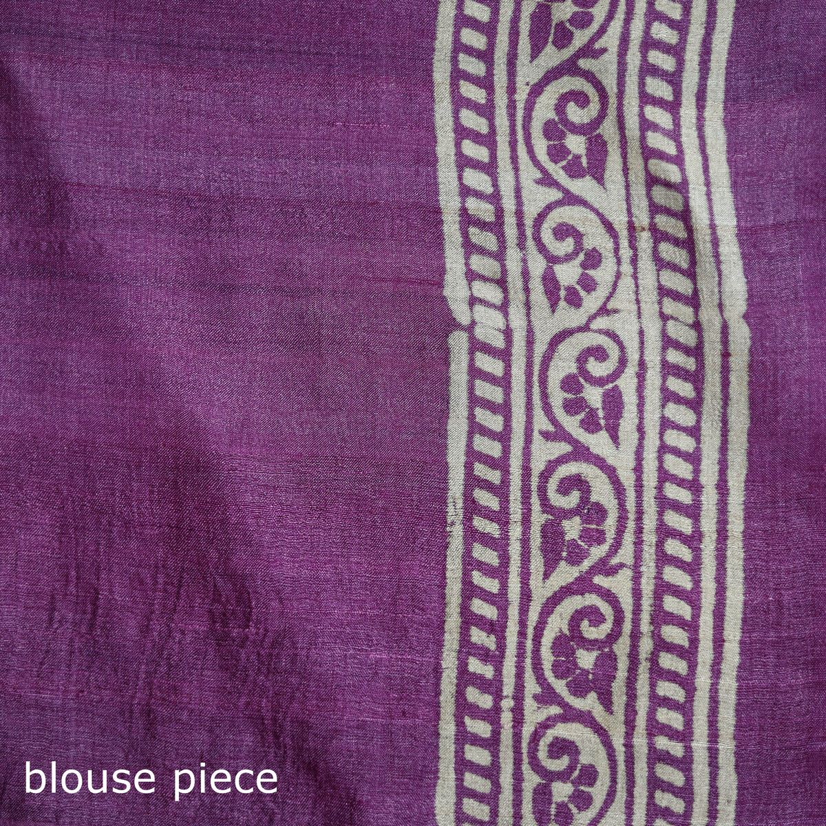 Tussar Silk Pure Handloom Saree in Bengal Hand Block Prints 02
