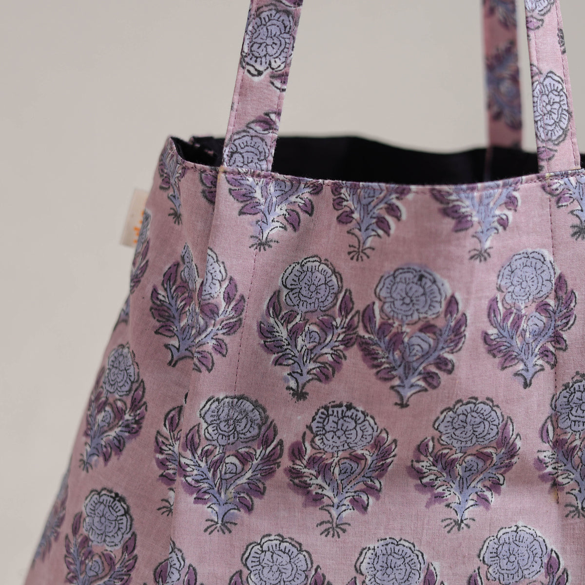 Pink - Eco-Friendly Handmade Cotton Jhola Tote Bag 09