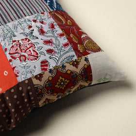 Multicolor Handcrafted Cotton Patchwork Cushion Cover