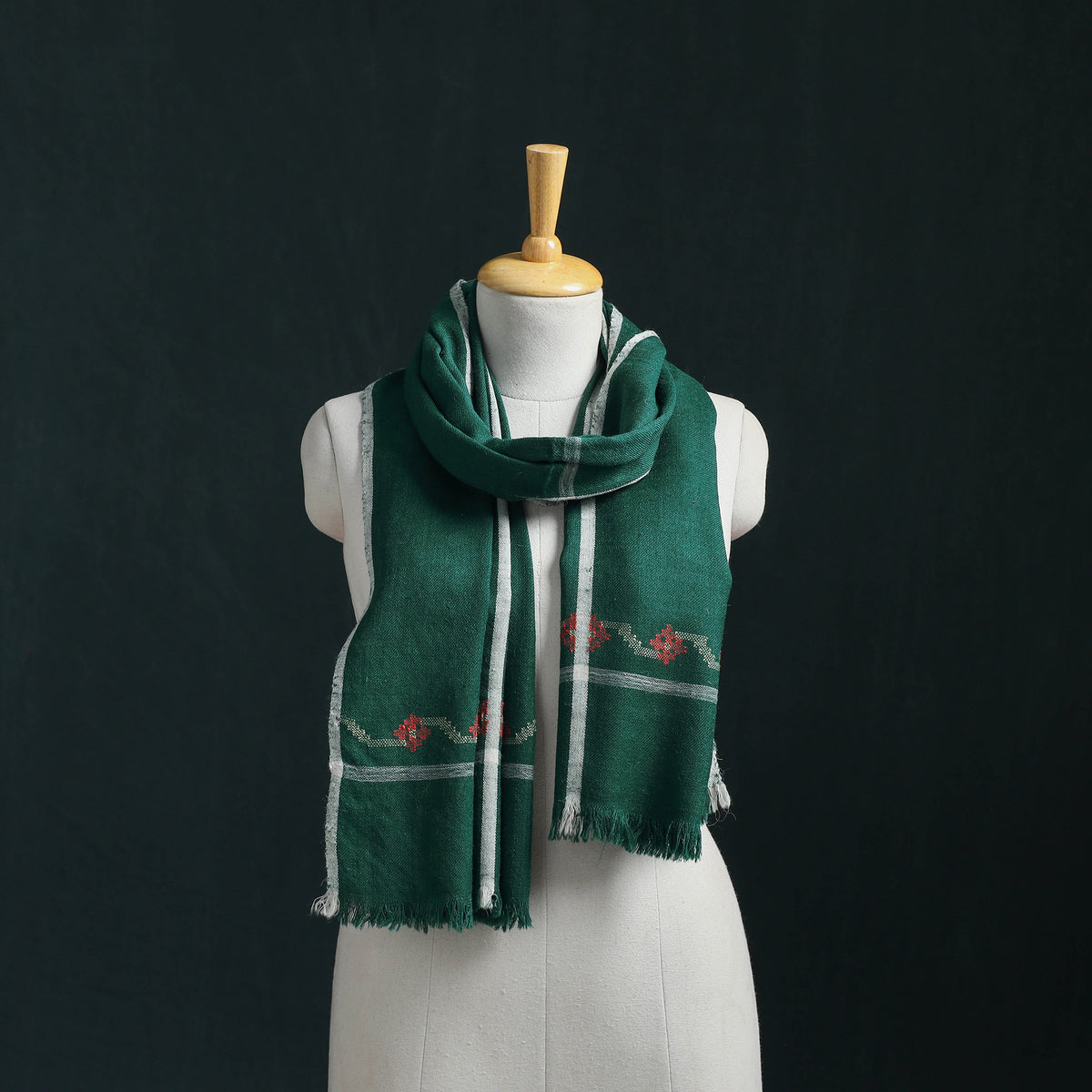 Ladakh Pure Handwoven Sheep Merino Wool Stole 09