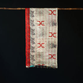 Bengal Kantha Handwork Patchwork Reversible Silk Stole 332
