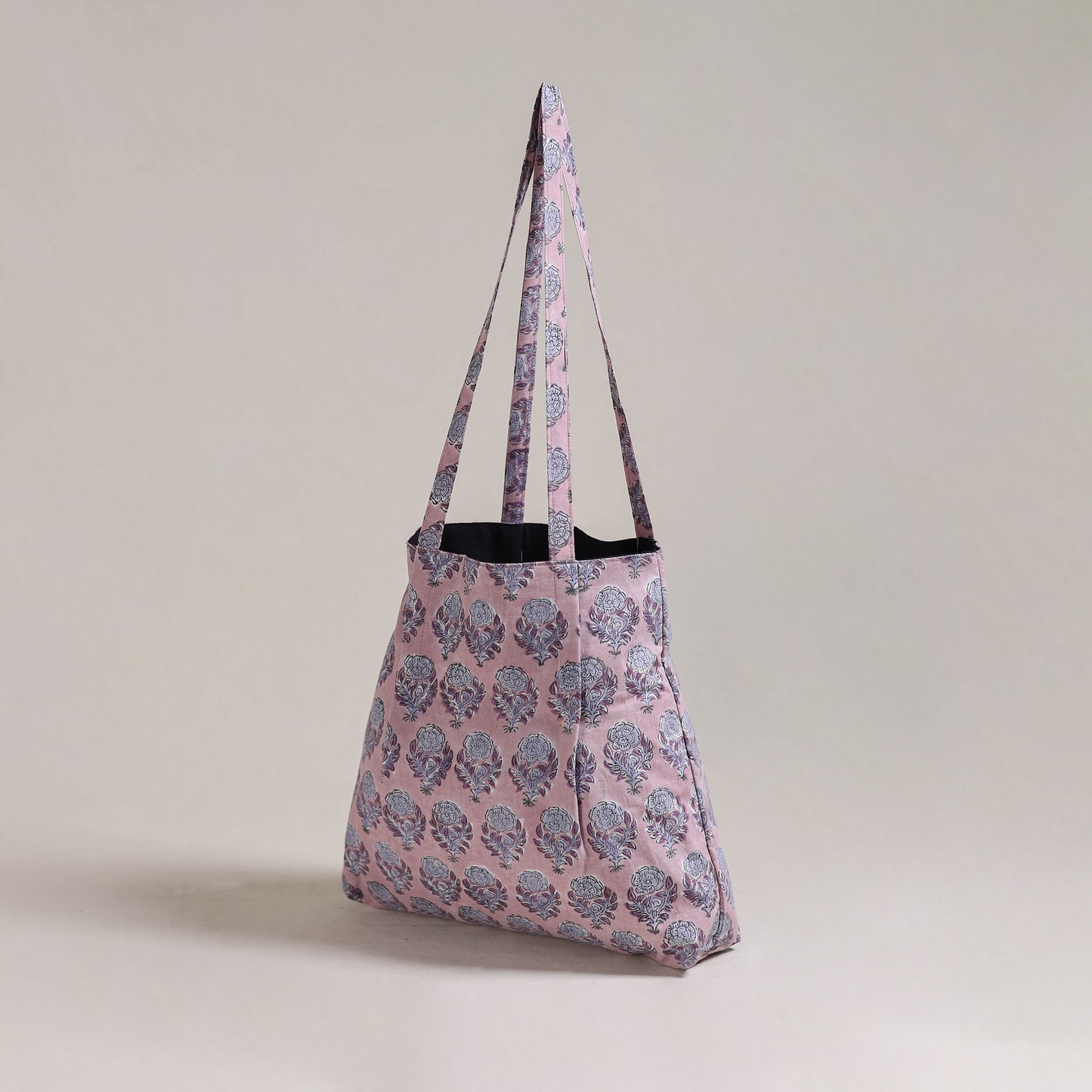 Pink - Eco-Friendly Handmade Cotton Jhola Tote Bag 09