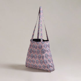 Pink - Eco-Friendly Handmade Cotton Jhola Tote Bag 09