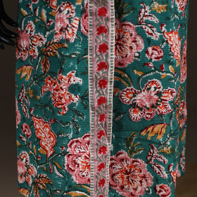 Sanganeri Hand Block Print Waffle Weave Cotton Bath Robe 20
