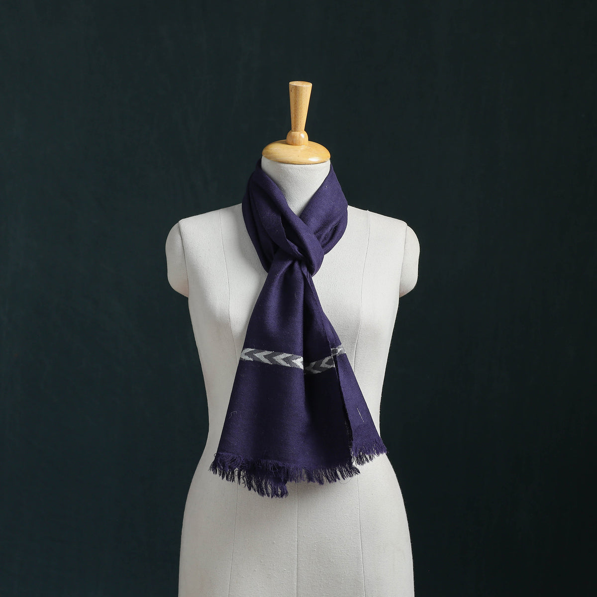 Ladakh Pure Handwoven Sheep Merino Wool Scarf 10