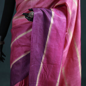 Tussar Silk Pure Handloom Saree in Bengal Hand Block Prints 03