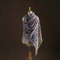 Floral Sanganeri Print Pure Merino Wool Handwoven Shawl 49