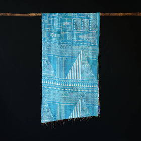 Bengal Kantha Handwork Patchwork Reversible Silk Stole 329