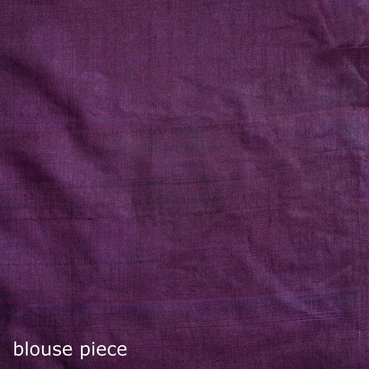 Tussar Silk Pure Handloom Saree in Bengal Hand Block Prints 03