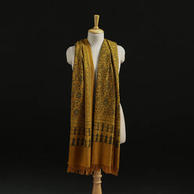 Kutch Handwoven Ajrakh Hand Block Print Merino Wool Shawl  66