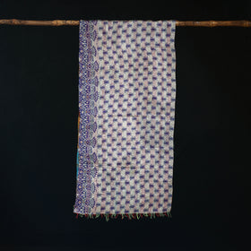 Bengal Kantha Handwork Patchwork Reversible Silk Stole 327