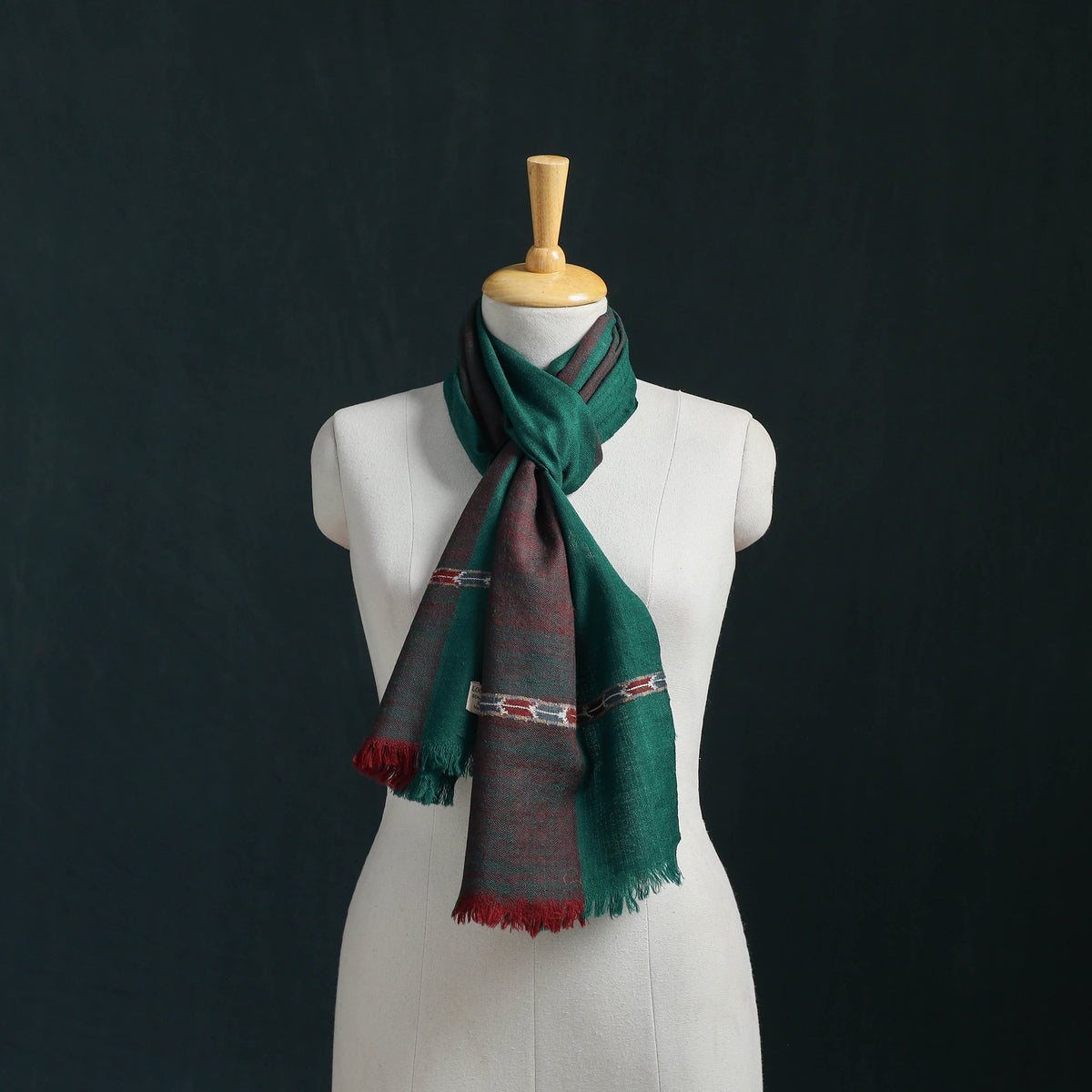 Ladakh Pure Handwoven Sheep Merino Wool Scarf 14