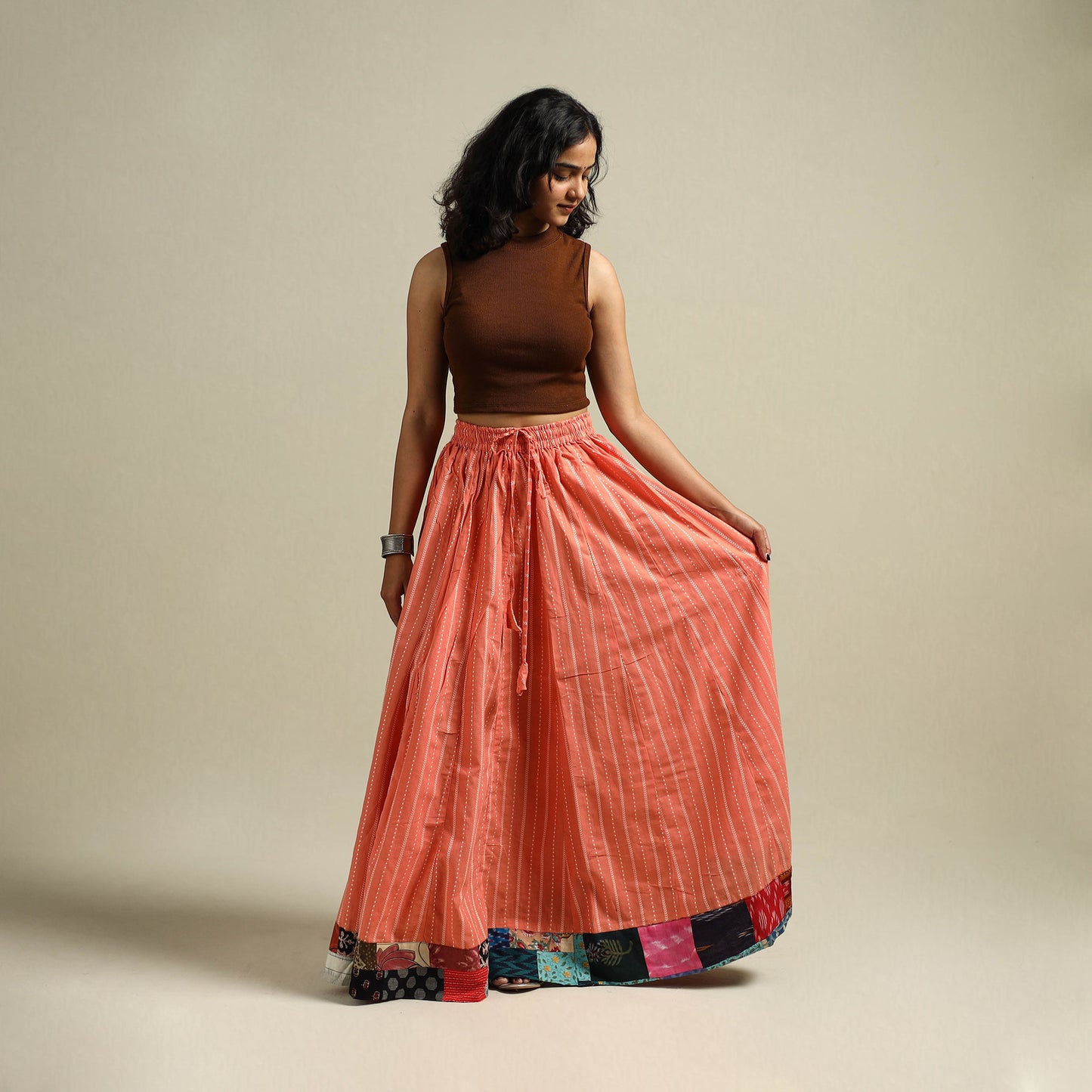 Jacquard 24 Kali Patchwork Cotton Long Skirt 13