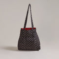 Black - Eco-Friendly Handmade Cotton Jhola Tote Bag 12