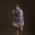 Floral Sanganeri Print Pure Merino Wool Handwoven Shawl 50