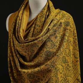 Kutch Handwoven Ajrakh Hand Block Print Merino Wool Shawl  66