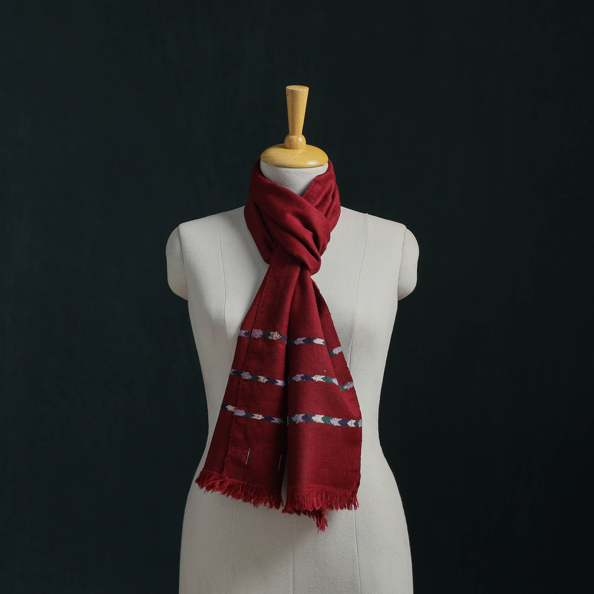 Ladakh Pure Handwoven Sheep Merino Wool Scarf 15