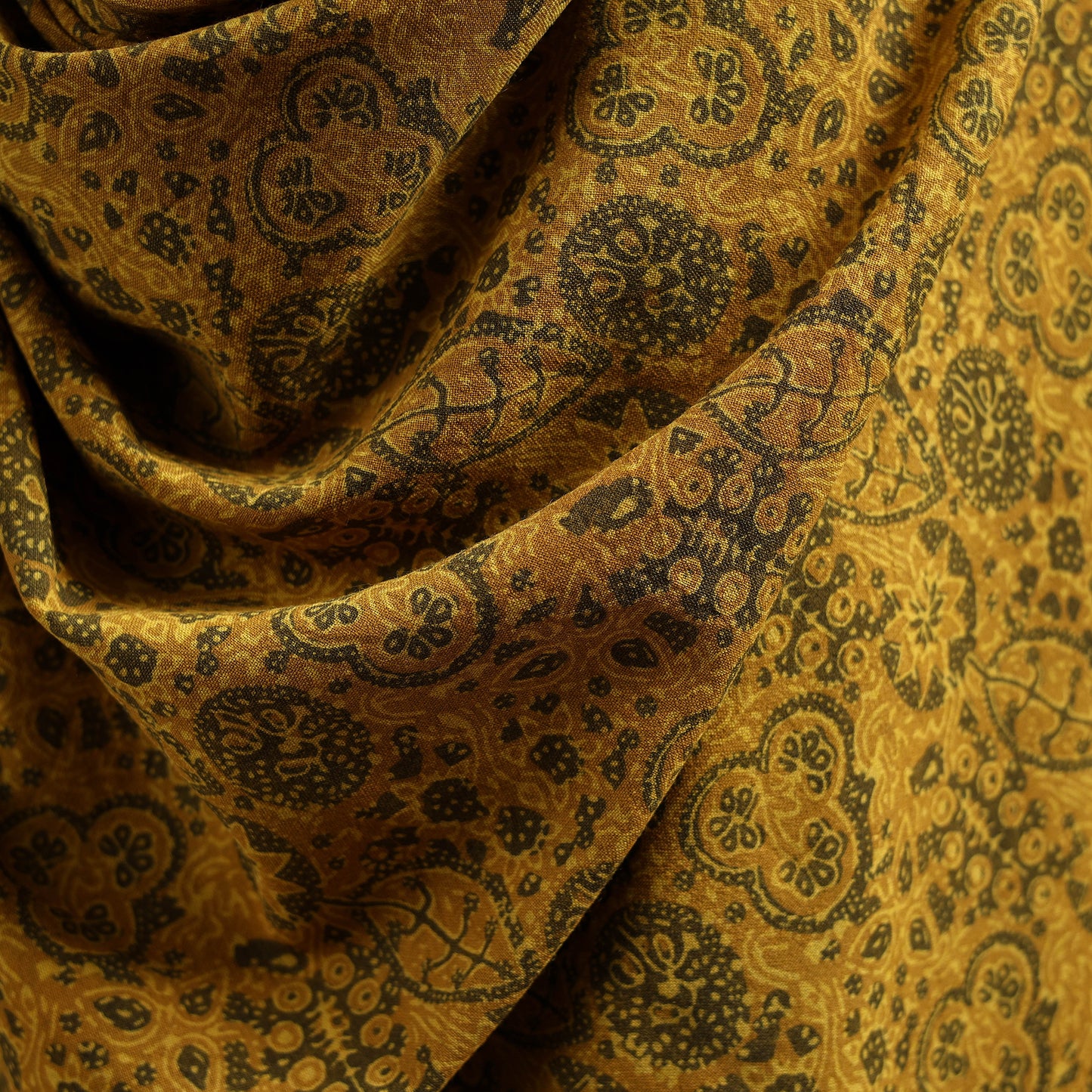 Kutch Handwoven Ajrakh Hand Block Print Merino Wool Shawl  66