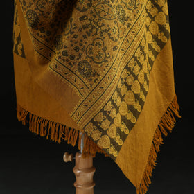 Kutch Handwoven Ajrakh Hand Block Print Merino Wool Shawl  66