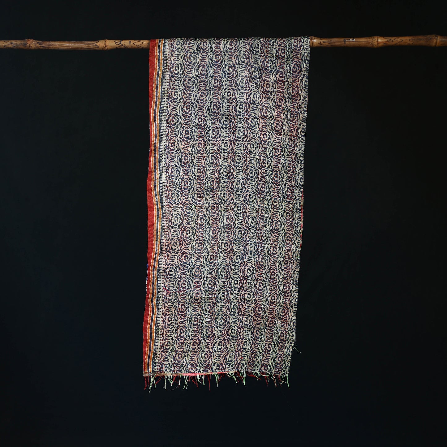 Bengal Kantha Handwork Patchwork Reversible Silk Stole 322