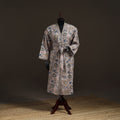 Sanganeri Hand Block Print Waffle Weave Cotton Bath Robe 23