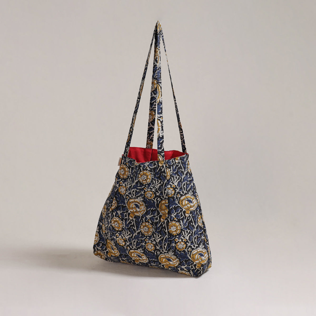 Blue - Eco-Friendly Handmade Cotton Jhola Tote Bag 13