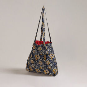 Blue - Eco-Friendly Handmade Cotton Jhola Tote Bag 13