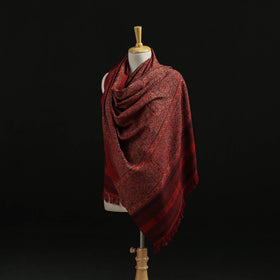 Kutch Handwoven Ajrakh Hand Block Print Merino Wool Shawl  67