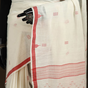 Phulia Jamdani Pure Handloom Cotton Saree with Tassels (Count 92/40) 35