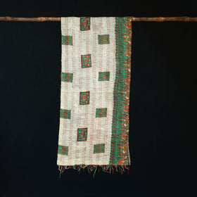 Bengal Kantha Handwork Patchwork Reversible Silk Stole 319