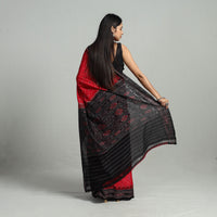 Red - Ikat Weave Handloom Cotton Sambalpuri Saree 35