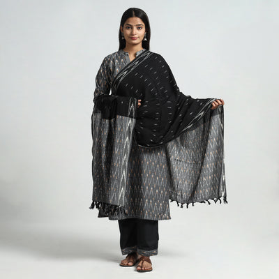 Pochampally Ikat Kurta with Palazzo & Dupatta Set
