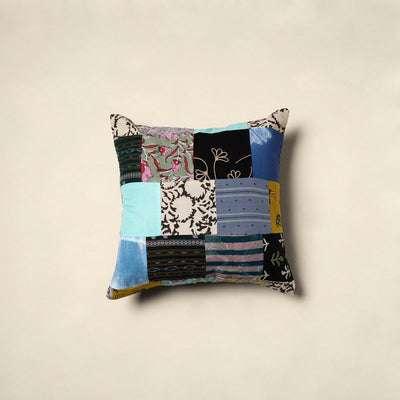 Multicolor - handcrafted cotton patchwork cushion cover 60